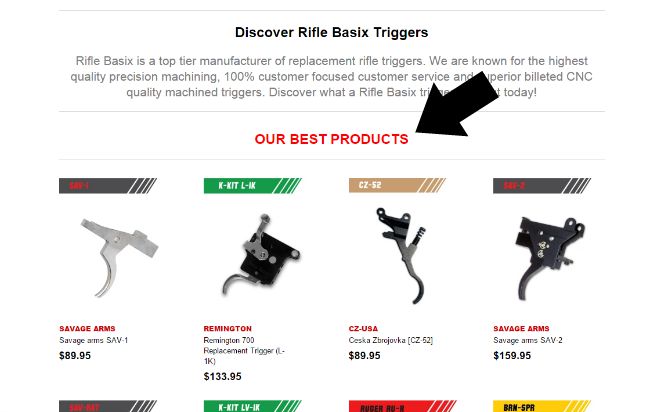 Rifle Basix After Market Triggers Best Sellers